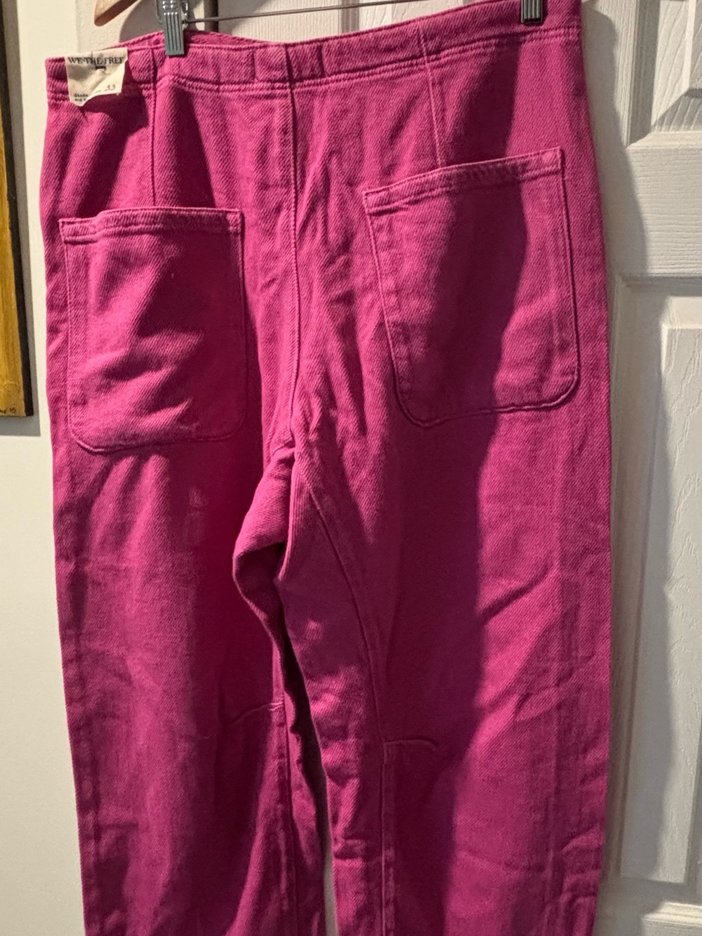 We The Free Button-Fly Cropped Jeans in Pink - Picture 5 of 5